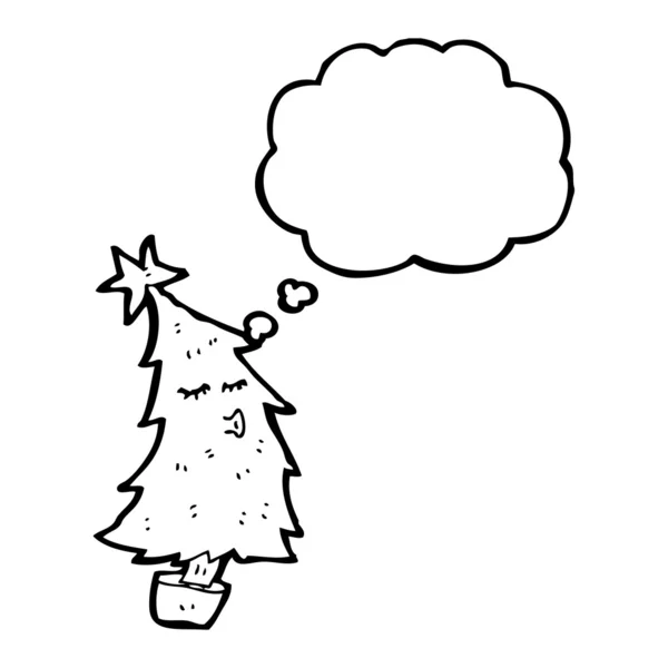 Táncolni karácsonyfa rajzfilmfigura — Stock Vector