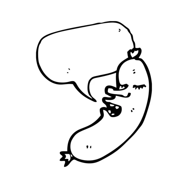 Parler saucisse dessin animé — Image vectorielle