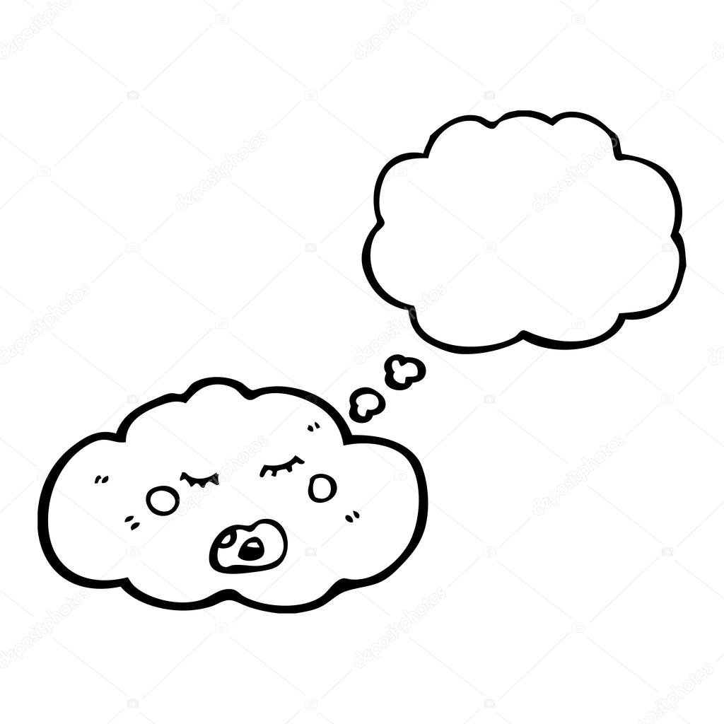Nuvem Com Balao De Pensamento Vetor De Stock C Lineartestpilot 22147743