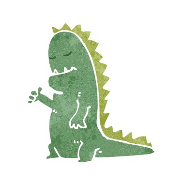 Retro karikatür dinozor