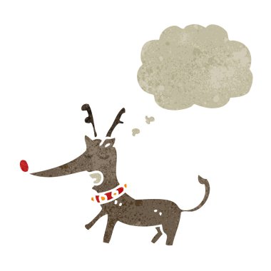 Retro karikatür Ren geyiği