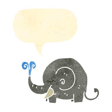 Retro çizgi fil oyuncak su