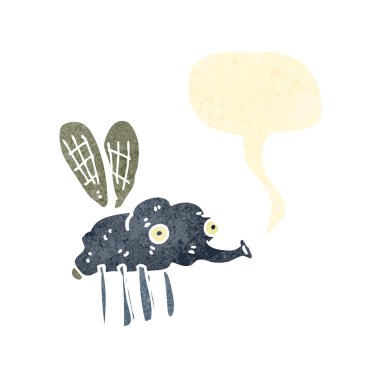 Retro karikatür sinek