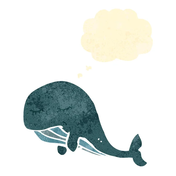 Retro cartoon whale — Stock Vector