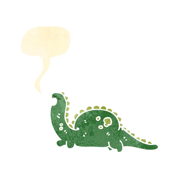 Retro kreslený dinosaura s balónem — Stockový vektor
