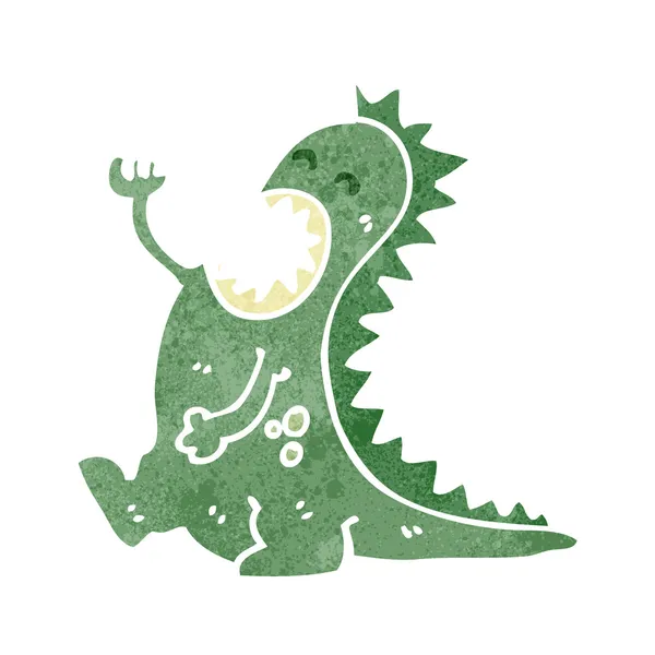 Retro karikatür dinozor — Stok Vektör