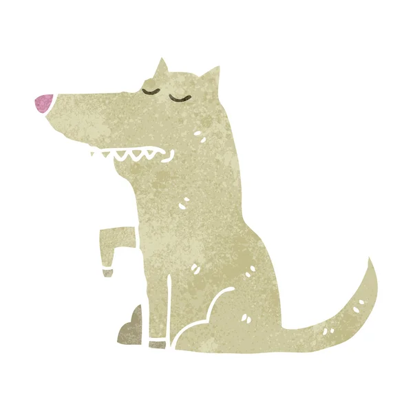Retro kreslený dobře vychovaný pes — Stockový vektor