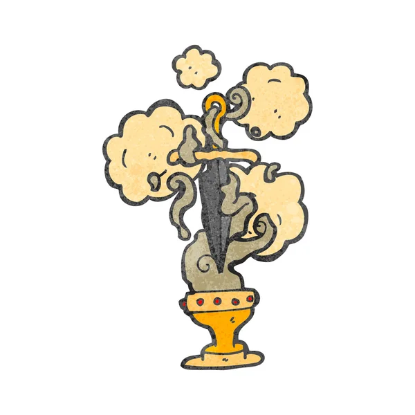 Cartoon-Dolch und Pokal-Symbol — Stockvektor