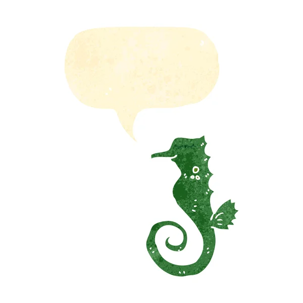 Caricature rétro cheval de mer — Image vectorielle