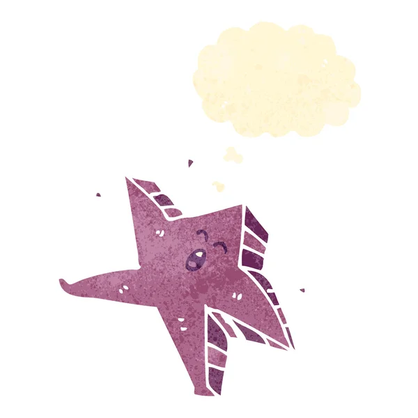 Retro kreslený hvězda — Stockový vektor