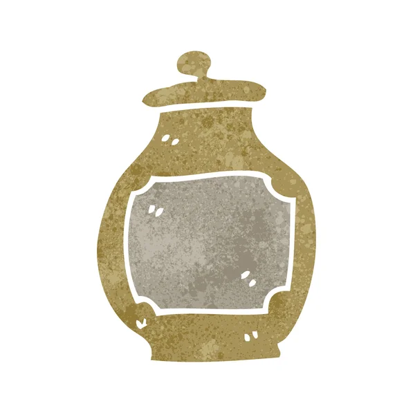 Pot de miel dessin animé rétro — Image vectorielle