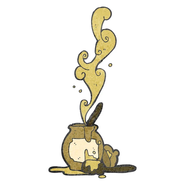 Retro kreslený honey pot — Stockový vektor