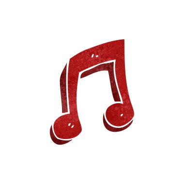 Retro çizgi film müzik notası