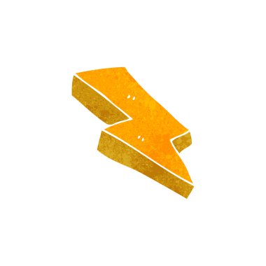 Retro karikatür lightning bolt sembolü