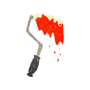 Retro çizgi film boya silindiri