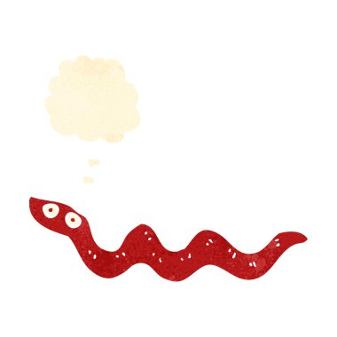 Geriye dönük çizgi film sürünen yılan