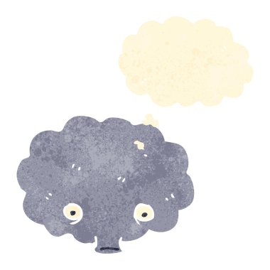 Retro karikatür fırtına bulutu