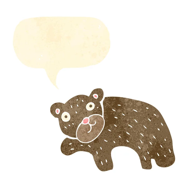 Bande dessinée rétro parler ours — Image vectorielle