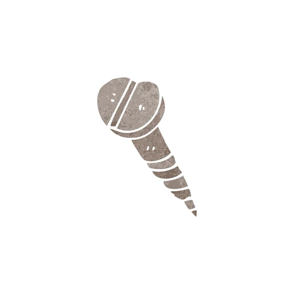 Tornillo de dibujos animados retro — Vector de stock