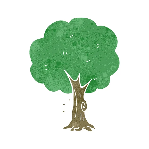 Retro Cartoon Baum — Stockvektor