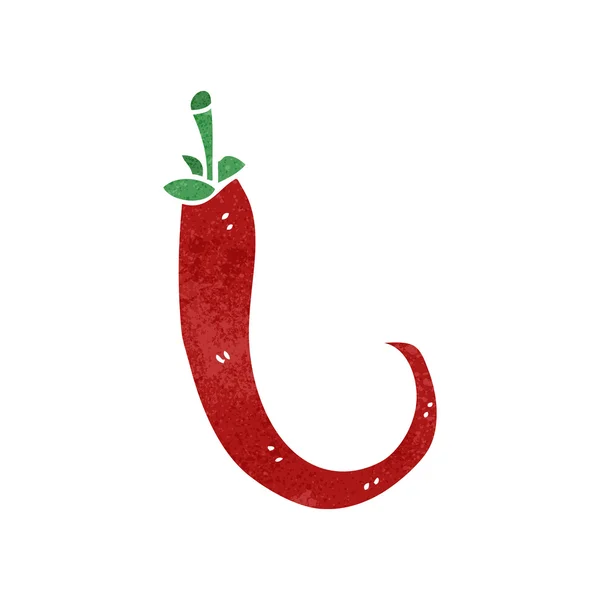 Retro cartoon chili pepper — Stock Vector