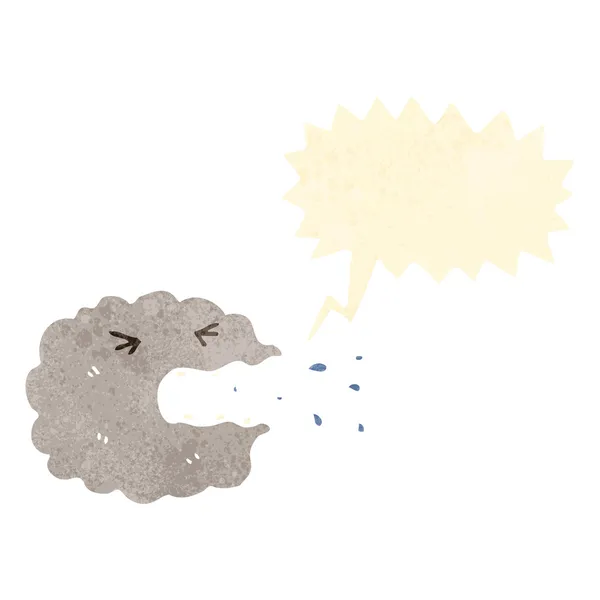 Retro cartoon wolk met tekstballon — Stockvector
