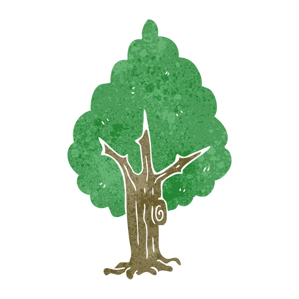 Ρετρό γελοιογραφία δέντρο — Διανυσματικό Αρχείο