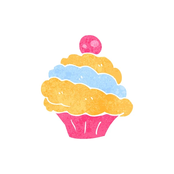 Muffin de desenhos animados retro — Vetor de Stock