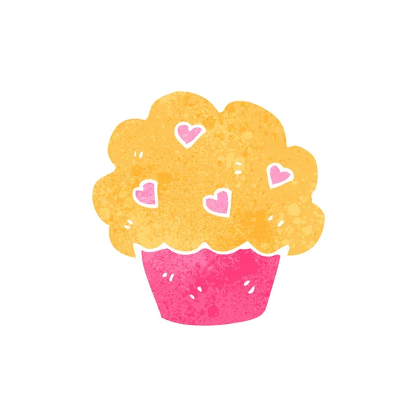 Muffin de desenhos animados retro —  Vetores de Stock