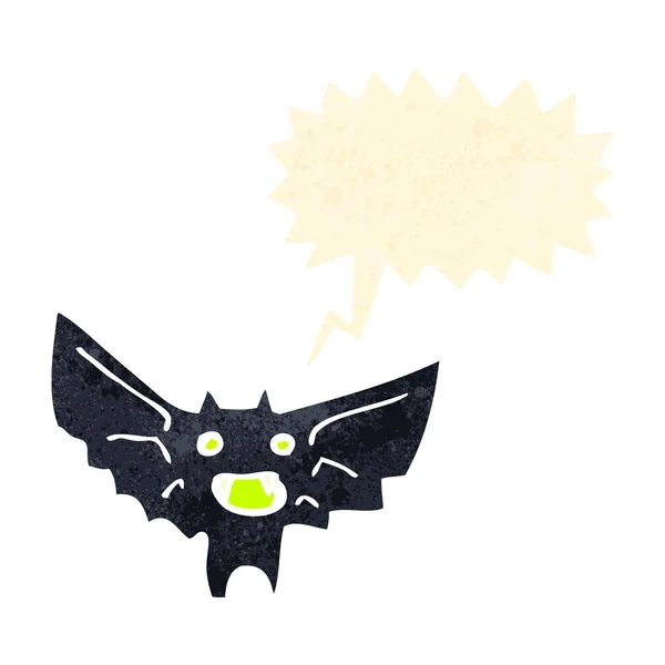 Retro kreslený halloween bat — Stockový vektor