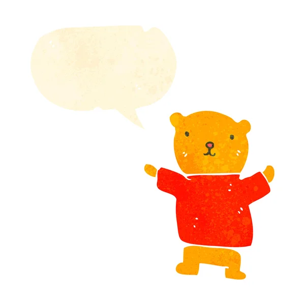 复古卡通玩具熊 — 图库矢量图片