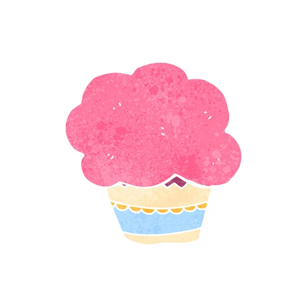 Muffin dessin animé rétro — Image vectorielle