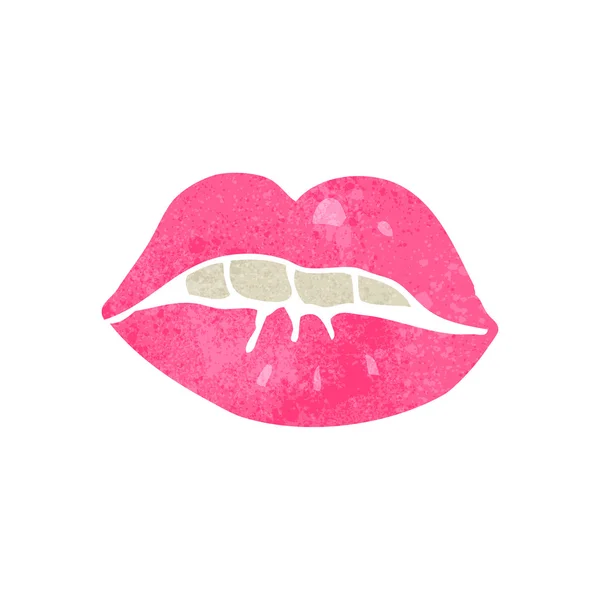 Retro cartoon pink lips — Stock Vector