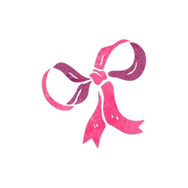 Symbole papillon rose dessin animé rétro — Image vectorielle