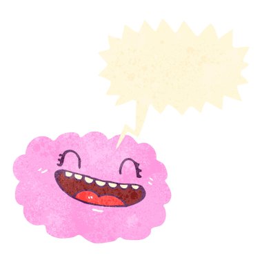 retro karikatür bulut konuşuyor