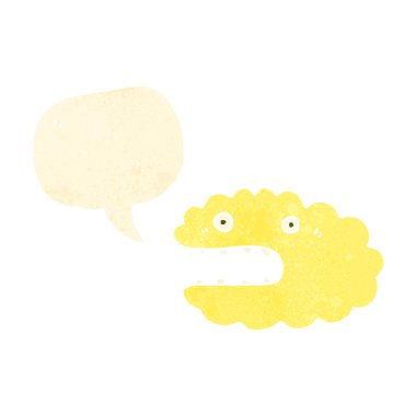 retro karikatür bulut konuşuyor