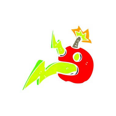 Retro karikatür patlayan bomba