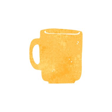 retro çizgi film kahve fincanı