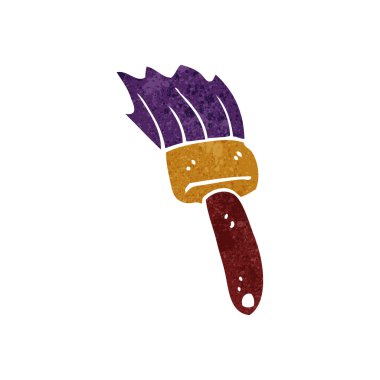 Retro karikatür boya fırçası