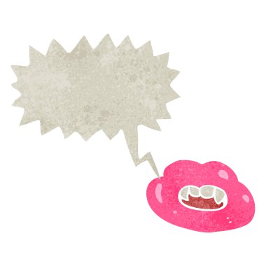 dudakları konuşmaya retro çizgi film