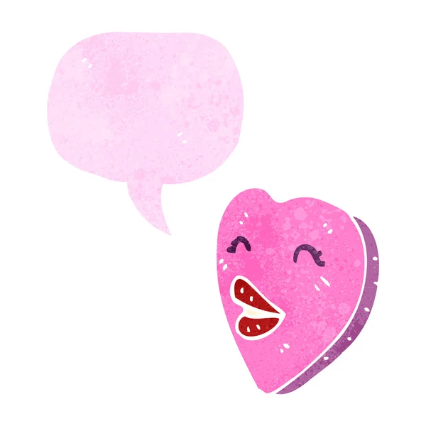 Caricature rétro amour coeur personnage — Image vectorielle