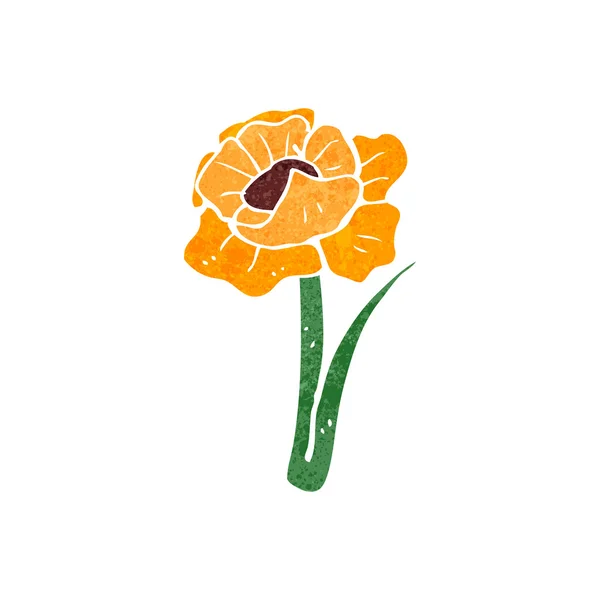 Ilustración flores retro — Vector de stock