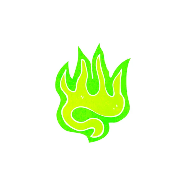 Retro cartoon fire symbol — Stock Vector
