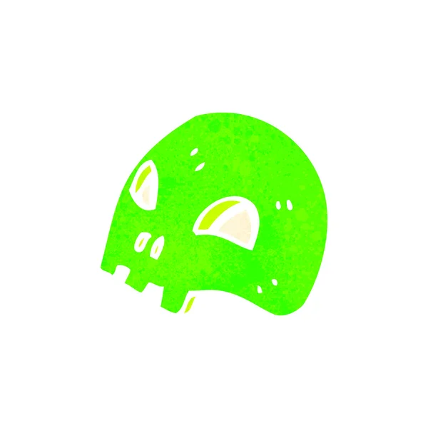 Retro dibujo animado graffiti estilo cráneo símbolo — Vector de stock