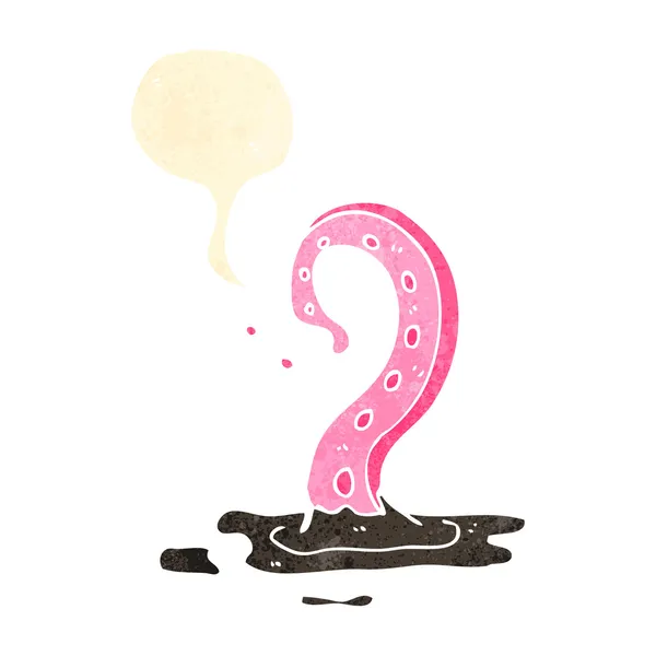Retro cartone animato rosa tentacolo — Vettoriale Stock