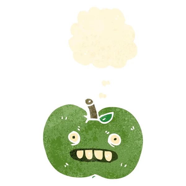 Retro cartoon grappige apple — Stockvector