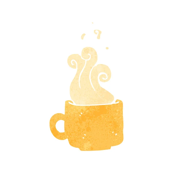 Retro desenho animado xícara de café — Vetor de Stock