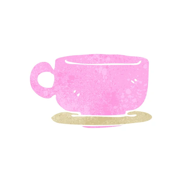 Tasse de café dessin animé rétro — Image vectorielle