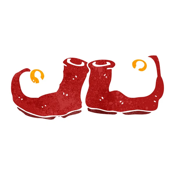 Retro karikatür Noel Ayakkabı — Stok Vektör