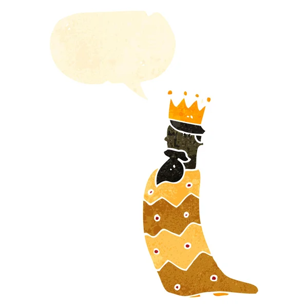 Een van de drie koningen retro cartoon — Stockvector